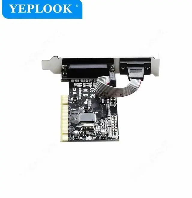 Alt view image 3 of 4 - PCI Expansion Card with 1×DB9 RS232 Serial Port + 1×DB25 Parallel Port, ASIX AX9865 Chip, COM & LPT Printer Riser Adapter