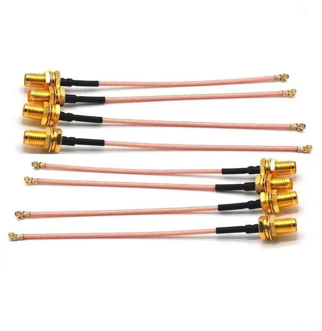 Main image of 8 Pack 20cm U.FL IPX to RP-SMA Female Pigtail Cable, RG178 Coaxial WiFi Antenna Jumper Cord