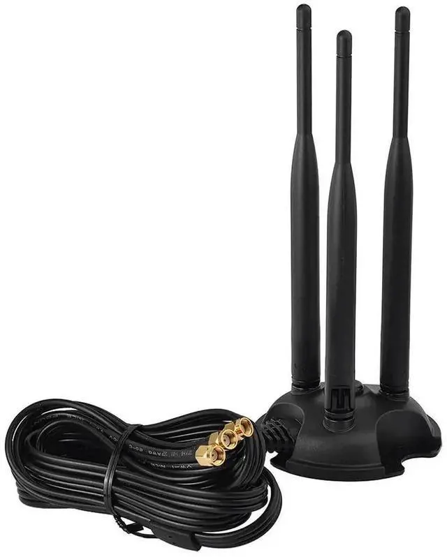 Alt view image 6 of 6 - 6dBi Dual Band Magnetic Base WiFi Antenna 2.4GHz/5.8GHz RP-SMA for Router, Gateway & PCIe WiFi Card