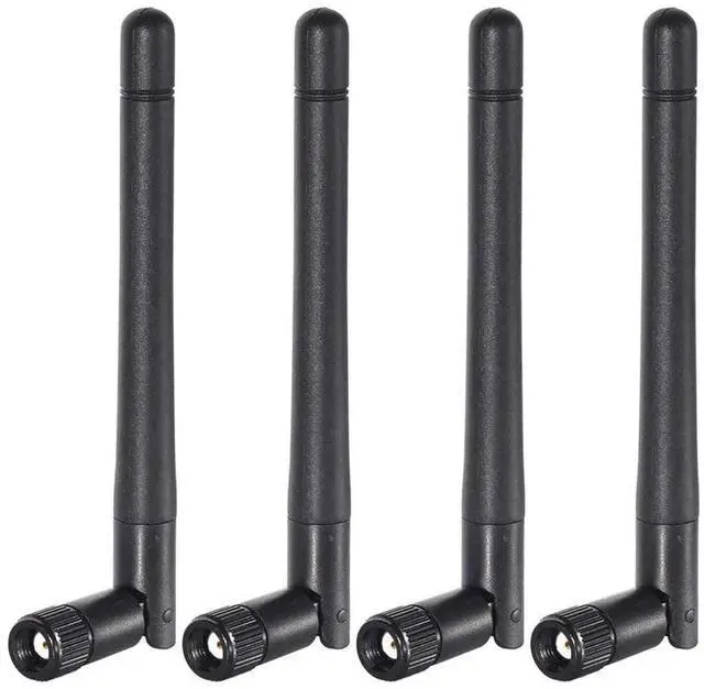 Alt view image 2 of 7 - 4 Pack 3dBi MIMO Dual Band RP-SMA Male WiFi Antenna 2.4GHz/5GHz/5.8GHz for Router, WiFi Card, USB Adapter & Wireless IP Camera