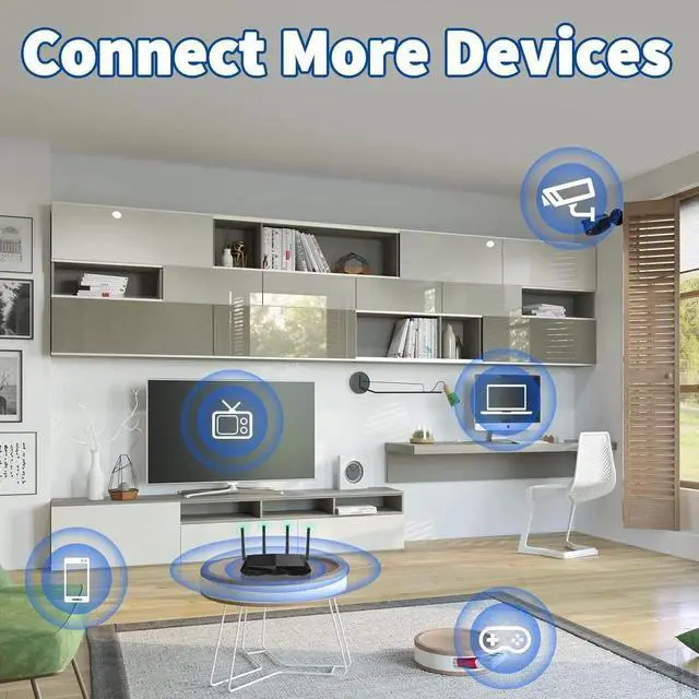 Alt view image 4 of 7 - 4 Pack 3dBi MIMO Dual Band RP-SMA Male WiFi Antenna 2.4GHz/5GHz/5.8GHz for Router, WiFi Card, USB Adapter & Wireless IP Camera