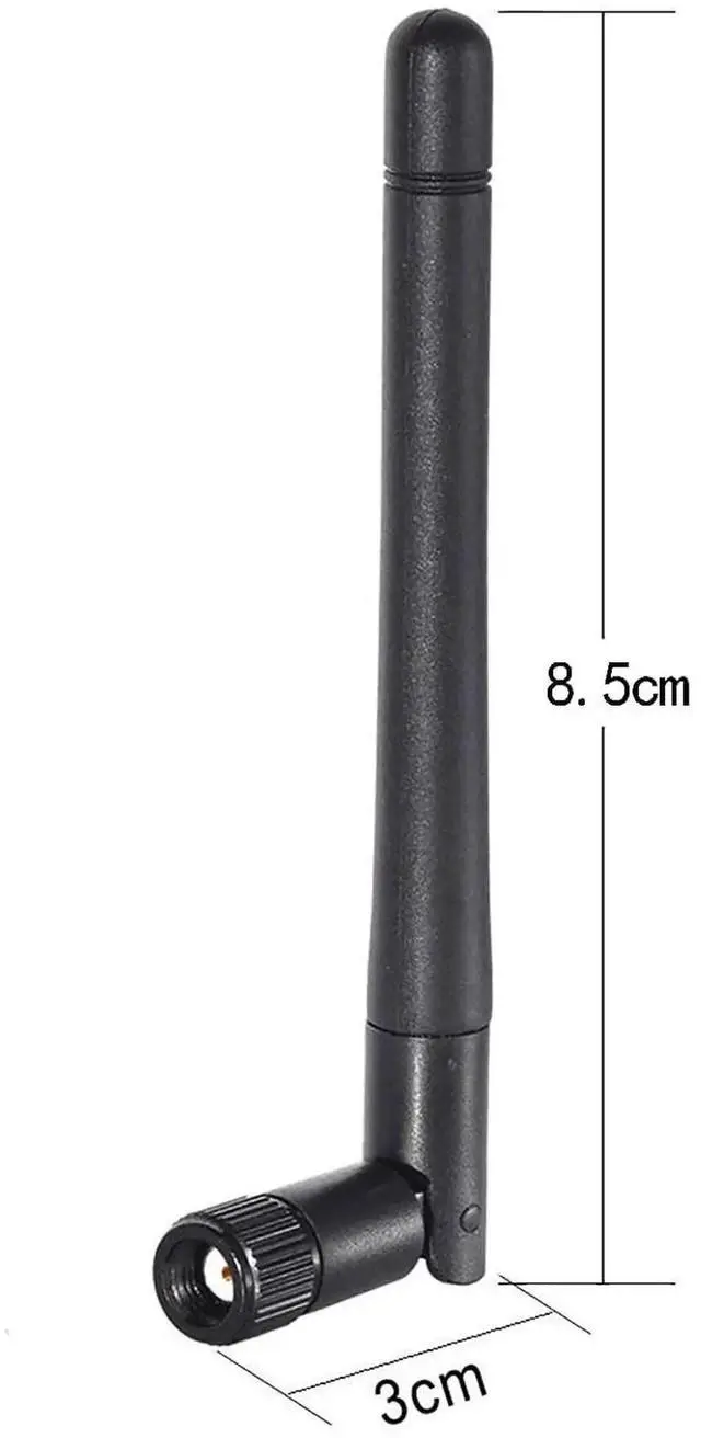 Alt view image 5 of 7 - 4 Pack 3dBi MIMO Dual Band RP-SMA Male WiFi Antenna 2.4GHz/5GHz/5.8GHz for Router, WiFi Card, USB Adapter & Wireless IP Camera