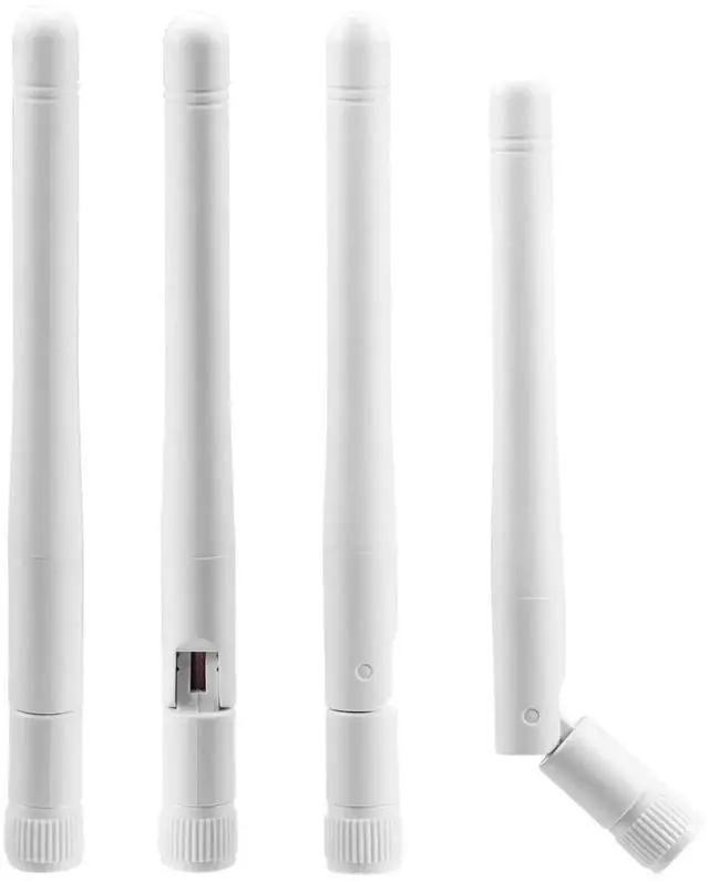 Alt view image 5 of 7 - 4 Pack 3dBi Dual Band WiFi Antenna RP-SMA 2.4GHz 5GHz 5.8GHz Replacement Wireless Antennas for Router IP Camera AP USB WiFi Adapter
