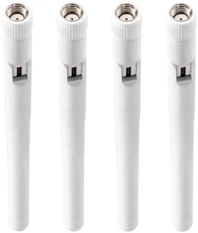 Alt view image 6 of 7 - 4 Pack 3dBi Dual Band WiFi Antenna RP-SMA 2.4GHz 5GHz 5.8GHz Replacement Wireless Antennas for Router IP Camera AP USB WiFi Adapter