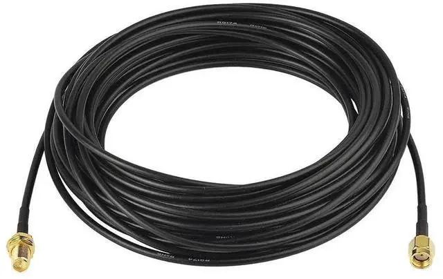 Alt view image 7 of 7 - 2 Pack 30ft RG174 RP-SMA Male to Bulkhead Mount RP-SMA Female WiFi Antenna Extension Cable for Router IP Camera Wireless Network Card Adapter