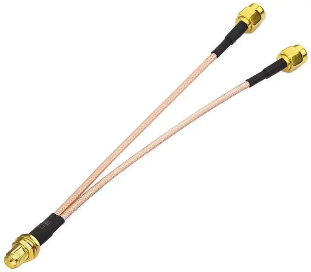 Main image of 15cm 6 Inch RP-SMA Female Bulkhead to Dual RP-SMA Male WiFi Antenna Splitter Adapter Cable for Router Hotspot Mini PCIE Wireless Network Card