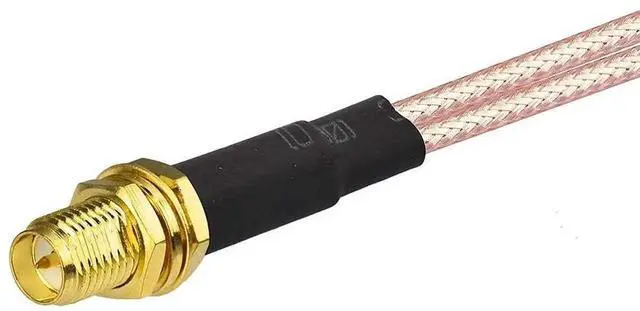 Alt view image 3 of 6 - 15cm 6 Inch RP-SMA Female Bulkhead to Dual RP-SMA Male WiFi Antenna Splitter Adapter Cable for Router Hotspot Mini PCIE Wireless Network Card