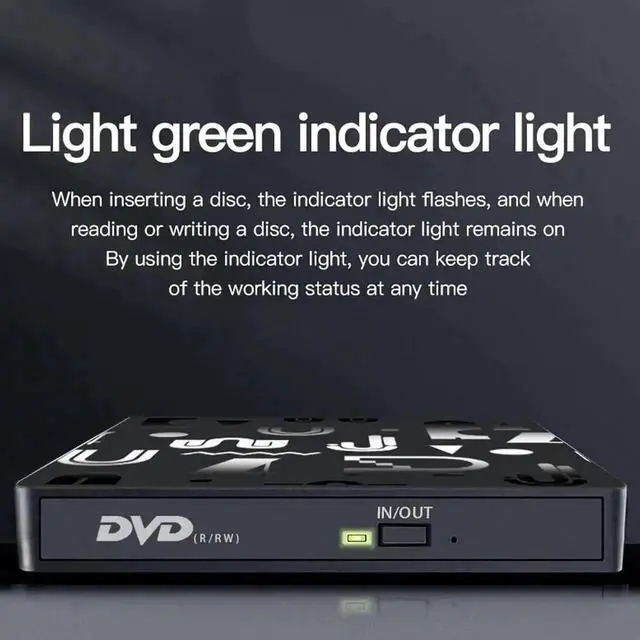 Alt view image 2 of 7 - USB 3.0 Type-C Slim Portable External CD DVD +/-RW Burner Optical Drive Reader Player for Laptop Desktop Windows XP Vista 7/8/10/11 Linux Mac OS