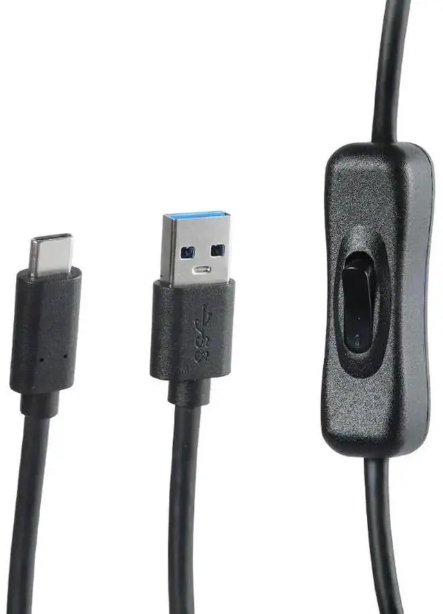 Alt view image 3 of 3 - 60W USB-A to USB-C Fast Charging 10Gbps Data Cable with On/Off Switch for PC, Phones, Mini Lights & Small Fans