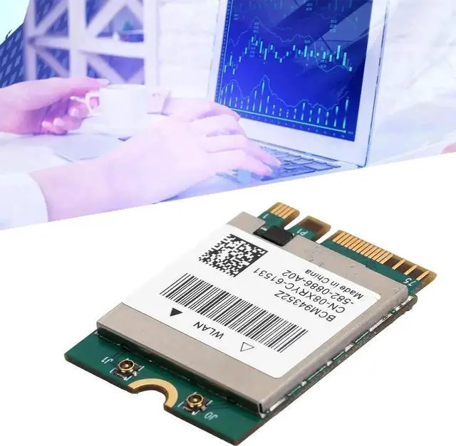 Alt view image 2 of 7 - BCM94352Z NGFF M.2 Dual Band WiFi Card, 802.11ac Wireless Adapter with Bluetooth 4.0 & 2 External Antenna Cables