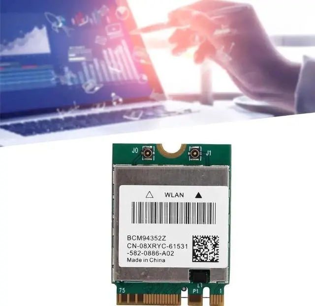 Alt view image 5 of 7 - BCM94352Z NGFF M.2 Dual Band WiFi Card, 802.11ac Wireless Adapter with Bluetooth 4.0 & 2 External Antenna Cables