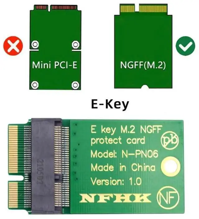 Alt view image 4 of 7 - M.2 2230 to 2242 NGFF A+E Key Extension Adapter, Wireless WiFi Card Spacer Protector Upgrade Board