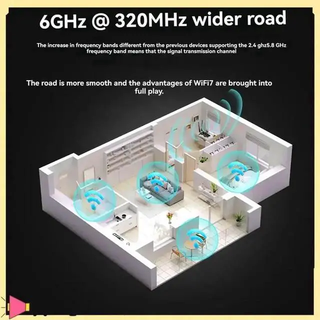 Alt view image 6 of 7 - WiFi 7 PCIe Wireless Network Card, 8774Mbps Tri-Band 2.4G/5G/6GHz Adapter with Bluetooth 5.4 for Desktop PC Windows 10/11