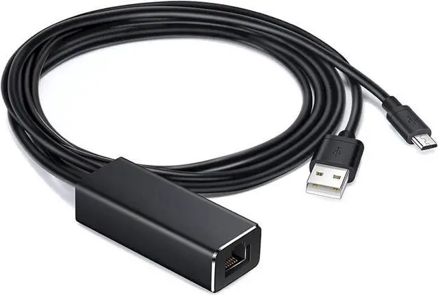 Main image of 10/100Mbps Micro USB to RJ45 Ethernet Adapter, USB 2.0 Powered LAN Network Dongle for Chromecast, Fire TV Stick, Home Mini & Audio Devices