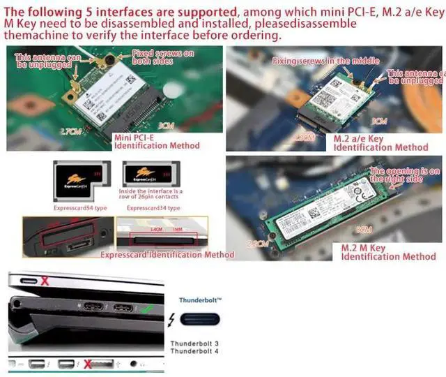 Alt view image 3 of 7 - EXP GDC Beast Series Expresscard External GPU Dock, Laptop PCIe Discrete Graphics Docking Station, Mini PCI-E/M.2 A Key Compatible, No Power Version