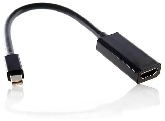 Main image of Black Mini DP to HDMI Female Audio Video Adapter, Mini DisplayPort Converter Compatible with 2011-2015 MacBook Models