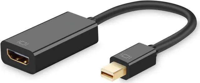 Main image of Black 4K Mini DP to HDMI Adapter, Thunderbolt 2 Compatible Mini DisplayPort Converter for MacBook & iMac