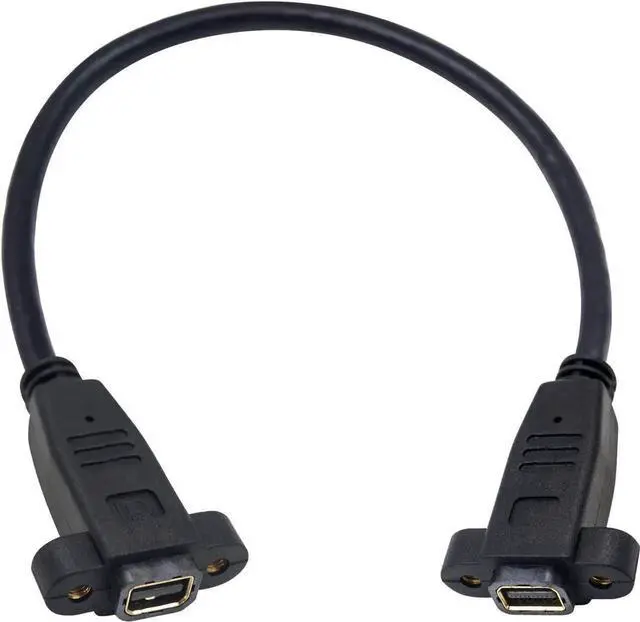 Main image of 30cm Mini DP Female to Female Panel Mount Cable, 4K Mini DisplayPort Extension Cord, Not Compatible with Thunderbolt 3