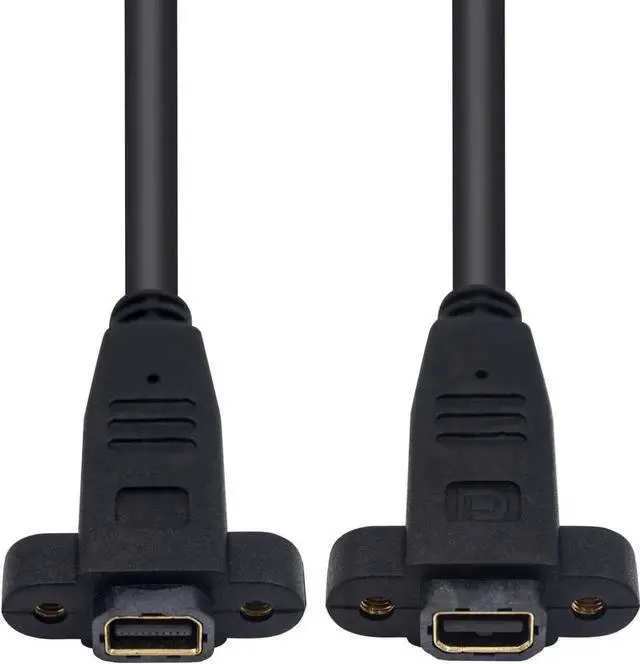 Alt view image 4 of 6 - 30cm Mini DP Female to Female Panel Mount Cable, 4K Mini DisplayPort Extension Cord, Not Compatible with Thunderbolt 3