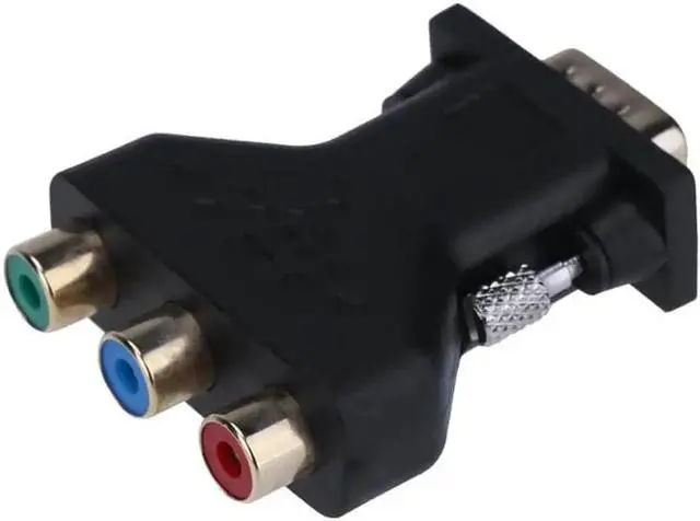 Main image of 1 Pack VGA Male 15Pin to 3 RCA Female AV Converter Adapter, D-Sub VGA to RCA Audio Video Splitter Connector