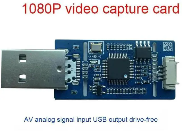 Main image of CVBS AV to USB Analog Video Capture Module, UVC Driver-Free AV CVBS Signal Grabber for Analog Cameras, Compatible with Windows Linux Android Mac OS