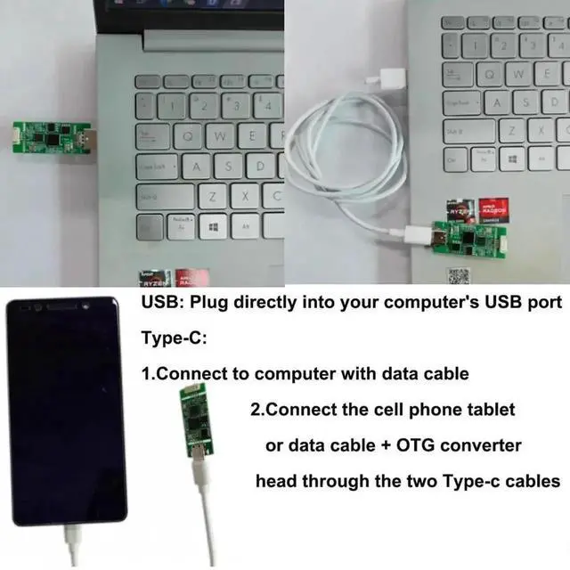 Alt view image 3 of 5 - AHD to USB Type-C Video Capture Module, 720P/1080P HD AHD Signal Converter, Driver-Free UVC Grabber Compatible with Windows Linux Mac OS