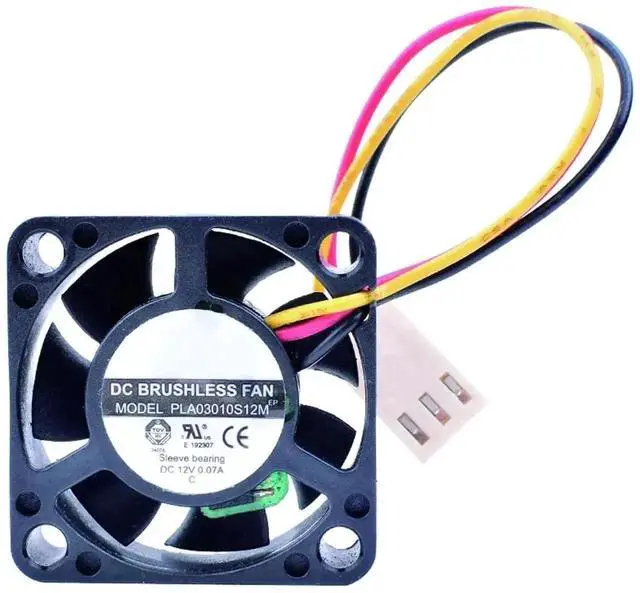 Alt view image 3 of 5 - 3010 Micro Cooling Fan PLA03010S12M, 30mm 3CM 12V 0.07A DC Brushless Fan for Router Network Box