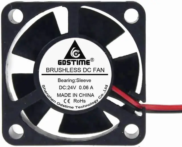 Main image of 1 Pack Gdstime 3010 Mini DC Brushless Cooling Fan, 30×30×10mm 3CM 24V 2Pin Small Heatsink Fan