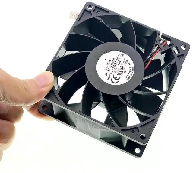 Alt view image 3 of 7 - FFB0912EHE High Speed DC Cooling Fan 9238 92×92×38mm 12V 1.50A 16.2W 3Pin Server Chassis Fan