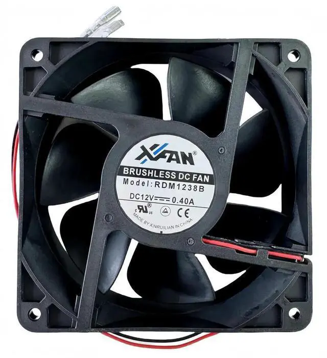 Alt view image 2 of 7 - RDM1238B 12038 DC Brushless Cooling Fan, 120×120×38mm 12V 0.40A 2-Wire Inverter Chassis Fan