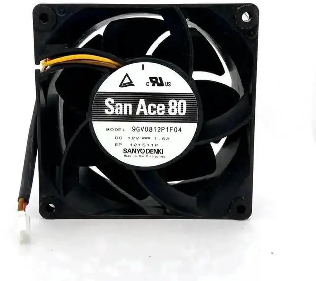 Main image of 9GV0812P1F04 High Speed PWM Cooling Fan 8038 80×80×38mm DC12V 1.5A 4-Wire Server Chassis Fan