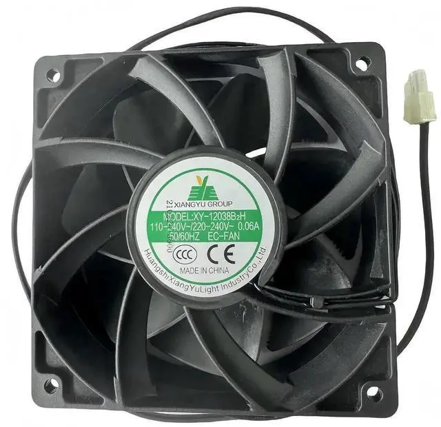 Alt view image 5 of 7 - XY-12038B2H EC Brushless Cooling Fan, 12038 120×120×38mm Wide Voltage 110-240V Cabinet Exhaust Fan