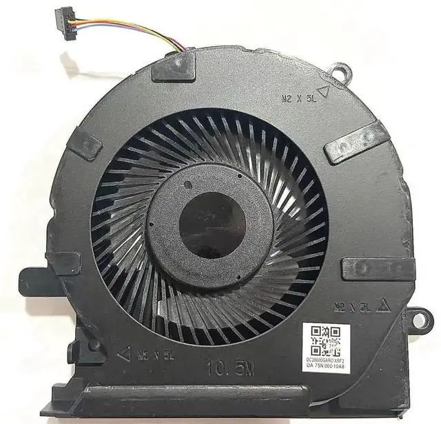 Alt view image 2 of 6 - Dual CPU GPU Cooling Fan Set for HP Omen 15-EN 15-EK TPN-Q236 TPN-Q238, P/N M04215-001 M04216-001 ND8CC02-19J23 ND8CC02-19J22 DC12V