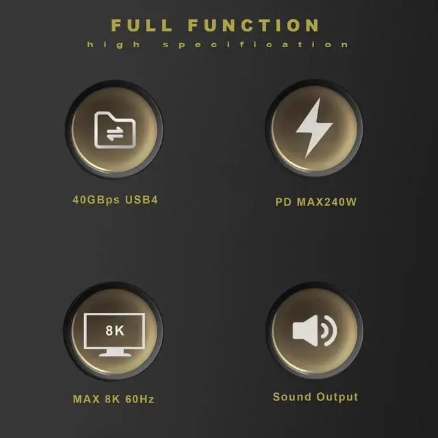 Alt view image 4 of 6 - 3FT USB4 USB-C to USB-C Cable 240W 40Gbps Support 8K@60Hz Compatible Thunderbolt 4 / Thunderbolt 3