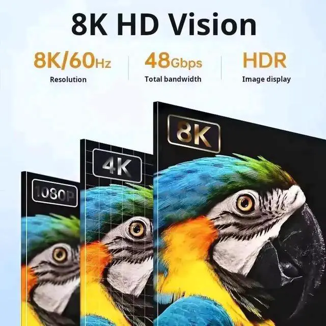 Alt view image 4 of 7 - USB C to DisplayPort 1.4 Cable Support 8K@60Hz High Refresh Rate Compatible Thunderbolt 3/4