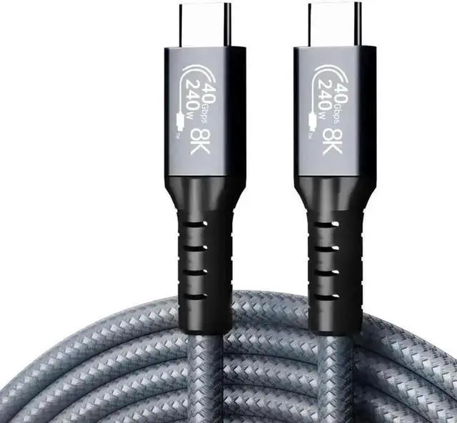 Main image of 1.5FT USB4 USB-C Cable 40Gbps 240W PD3.1 Fast Charging Support 8K@60Hz Compatible Thunderbolt 4