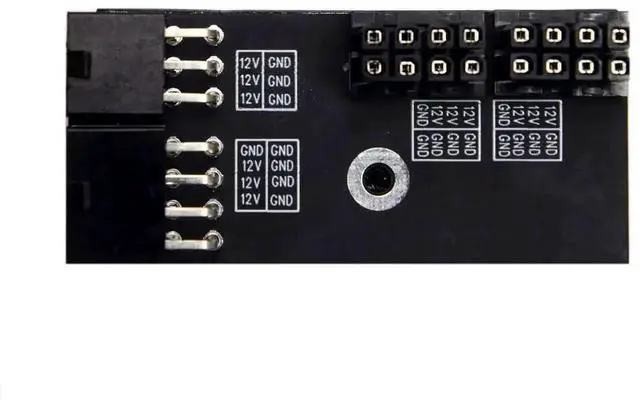 Alt view image 3 of 7 - 180-Degree Dual ATX 8Pin Female to 6+8Pin Male GPU Power Adapter for RTX 3080 3090