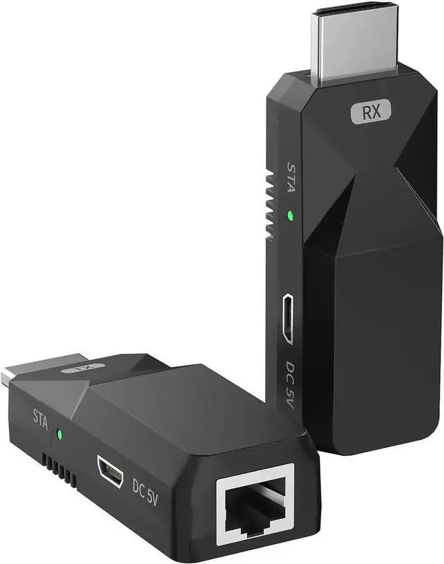 Main image of 1080P HDMI Over Cat5e/Cat6 Extender, Lossless AV Signal Up to 165 Feet