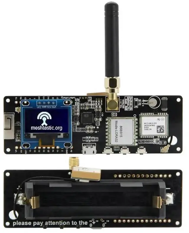 Main image of LILYGO TTGO Meshtastic T-Beam V1.2 ESP32 LoRa GPS Dev Board 915MHz with OLED Display
