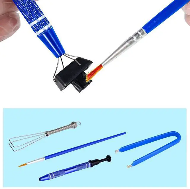 Alt view image 4 of 6 - Blue Mechanical Keyboard Mod Tool Kit, Keycap & Switch Puller Set with Stem Holder Lubrication Pen for Keyboard Maintenance