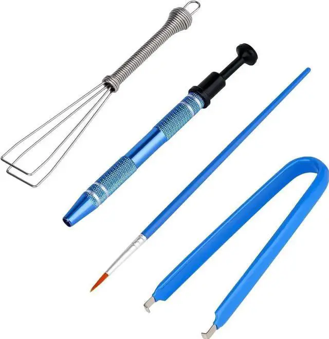 Main image of Blue 4-in-1 Mechanical Keyboard Mod Tool Kit, Keycap Switch Puller Set with Stem Holder & Lubrication Pen for Keyboard Cleaning Lubricating