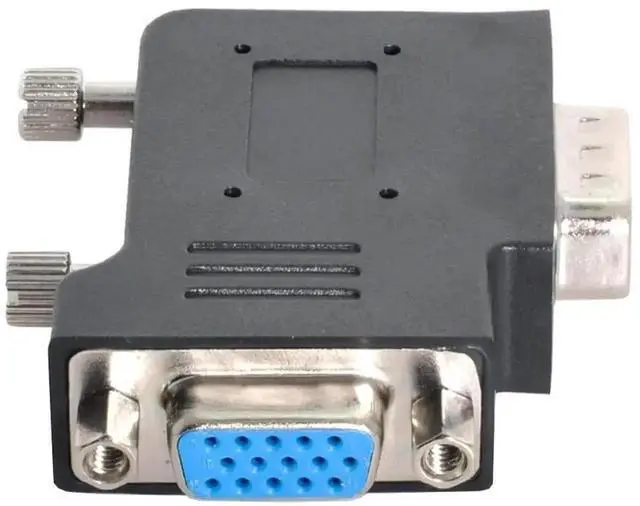 Alt view image 2 of 6 - 90 Degree Flat Vertical Right Angle VGA SVGA Male to Female Extension Adapter