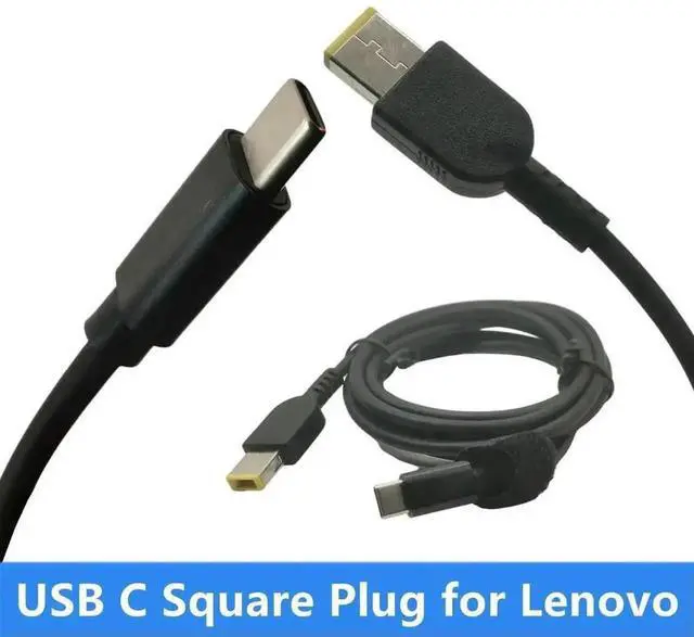 Alt view image 3 of 3 - 1.5M 65W USB-C PD to Rectangle 11.0×4.5mm Laptop Charging Cable for ThinkPad X1 Carbon