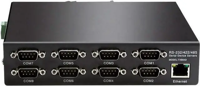 Alt view image 5 of 7 - 8-Port Serial to Ethernet Converter RS232 RS485 RS422 TCP/IP Device Server Modbus RTU to TCP Gateway