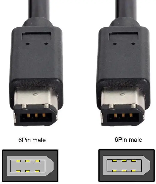 Alt view image 6 of 7 - 1.8m IEEE 1394 Firewire 400 6Pin to 6Pin Cable, 400Mbps High-Speed Video Capture Cord