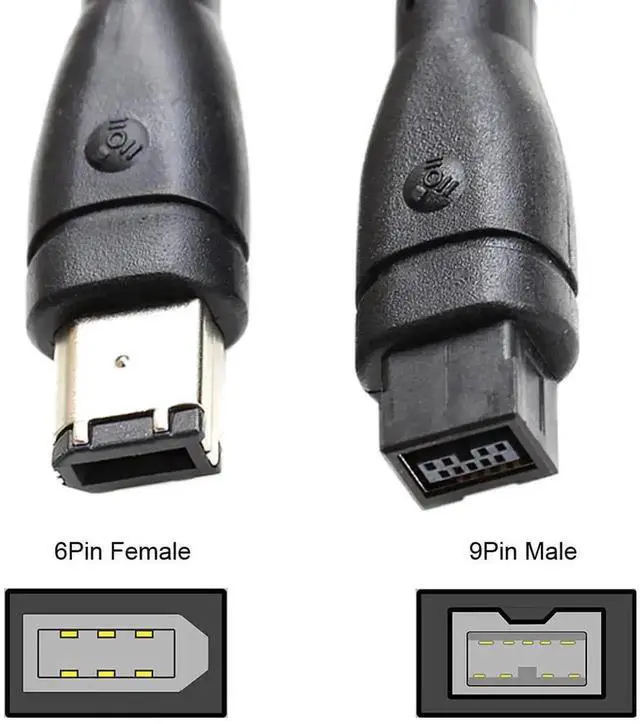Alt view image 7 of 7 - 1.8m IEEE 1394 Firewire 800 9Pin to 6Pin Cable, FireWire 800 to 400 Video Capture Transfer Cord