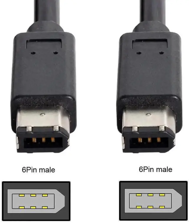 Alt view image 4 of 7 - 1.8m IEEE 1394 Firewire 400 6Pin to 6Pin Cable, 400Mbps High-Speed Video Capture Cord