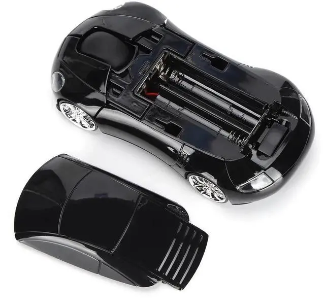 Alt view image 2 of 7 - 2.4G Wireless Cute Car Shape Mouse with USB Receiver, Adjustable 1600DPI Optical LED Light Mouse for Laptop PC Tablet, Black