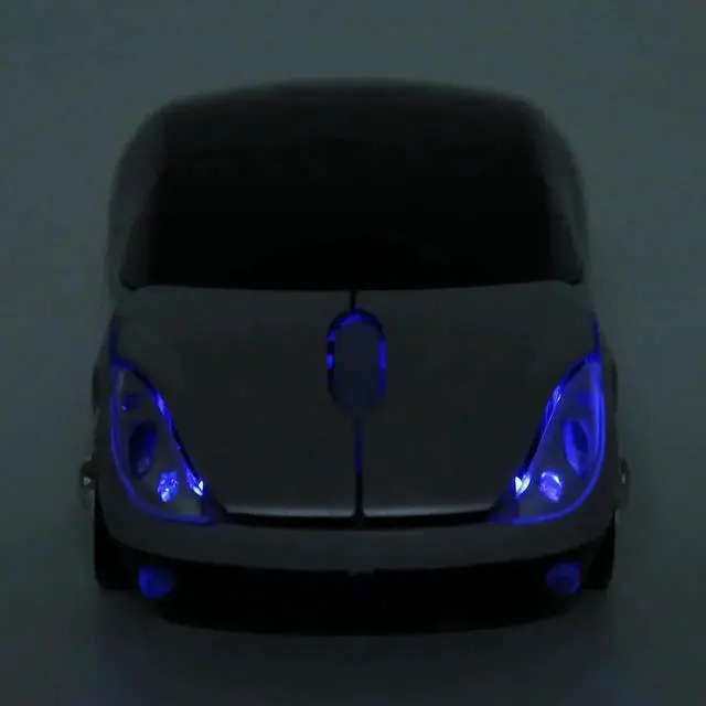 Alt view image 5 of 7 - 2.4GHz Wireless Cool Sport Car Shape Optical Mouse, Mini Sports Car Gaming Mice Compatible with Win98 Win7 Linux PC Laptop Computer, Silver