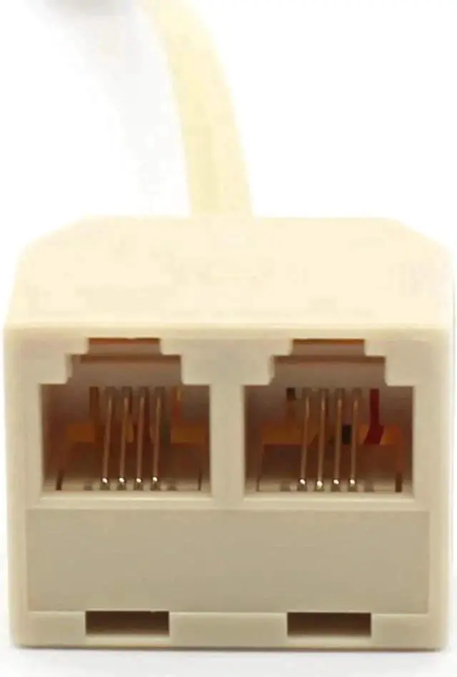 Alt view image 2 of 7 - RJ11 6P4C Telephone Splitter Adapter, Male to Dual Female Landline Phone Line Separator Converter, 2 Pack